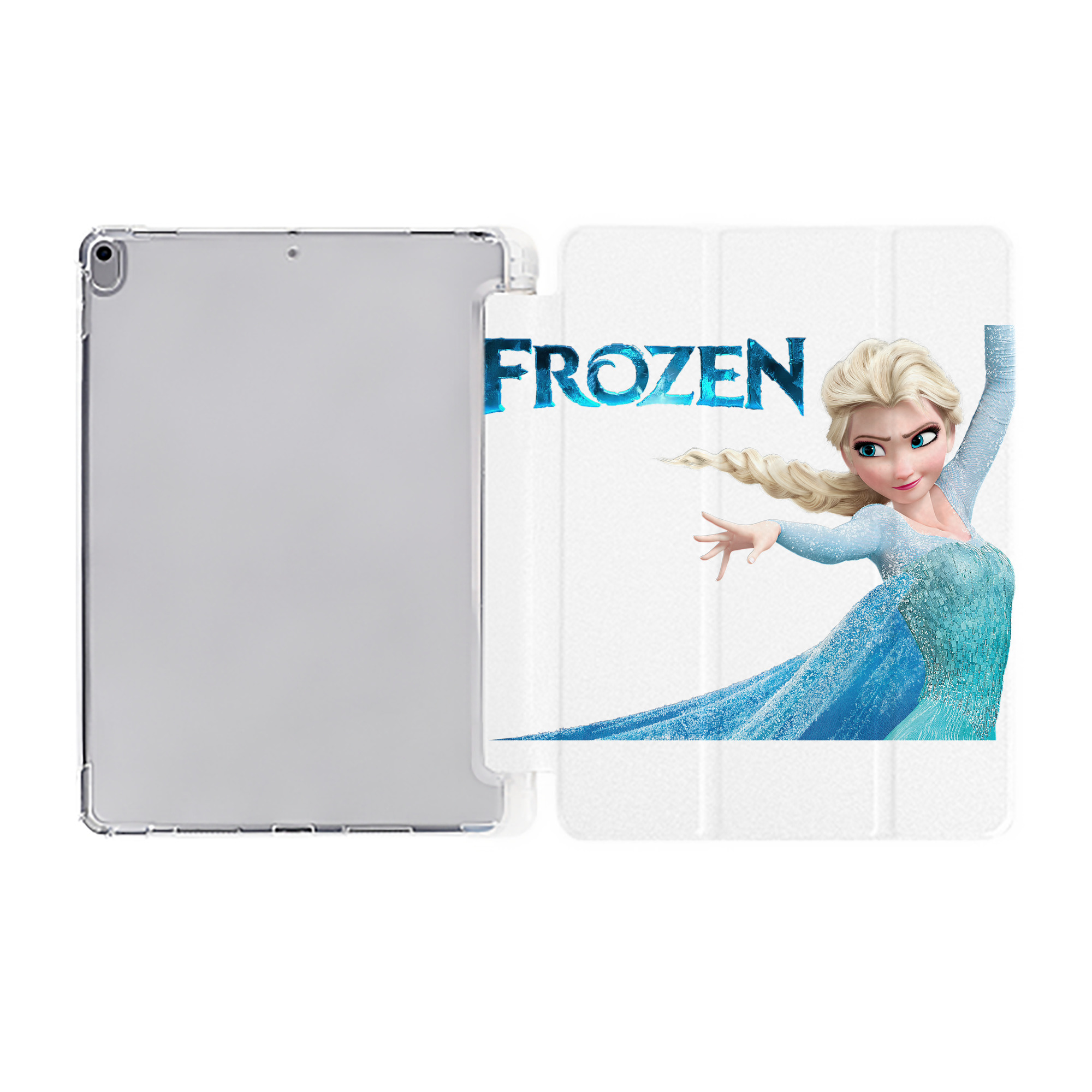 （画像用） アナと雪の女王 アンナ エルサ Frozen Anna Elsa IPad ケース ペン収納付き 三つ折りスタンド PUレザー×シリコン 対応機種9.5/10.5/10.9インチ